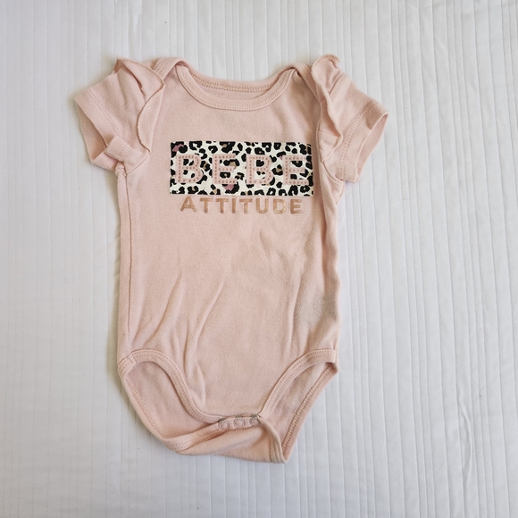 bebe Light Pink Attitude Bodysuit - Picture 1 of 3